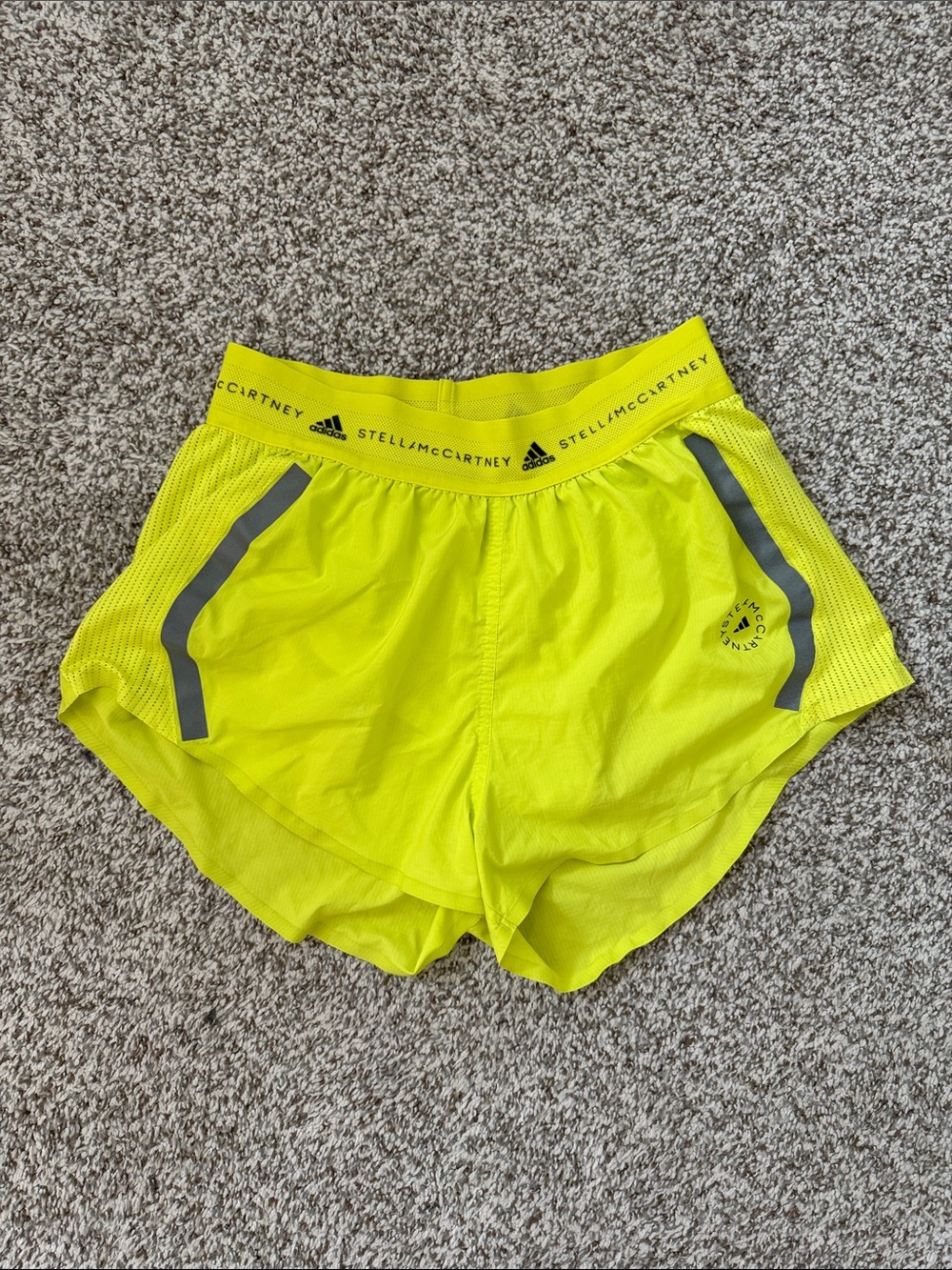 Stella McCartney x adidas Neon Yellow Running Shorts